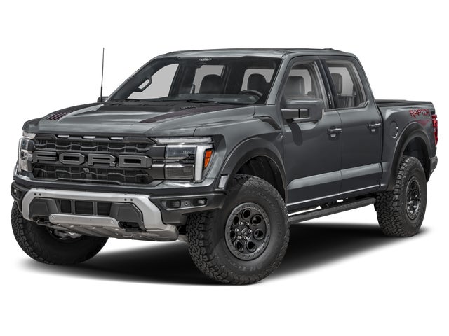 White Metallic 2025 Ford F-150 Raptor SuperCrew 4WD Pickup Truck Four-Wheel Drive Automatic