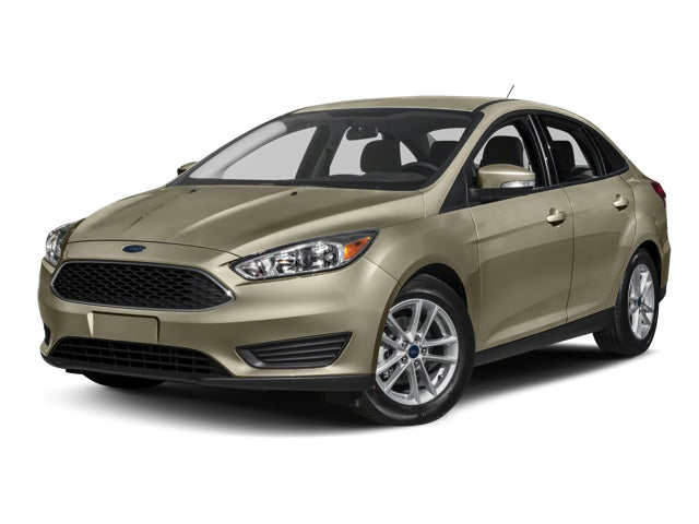 White Gold Metallic 2017 Ford Focus Sedan Front-Wheel Drive Automatic