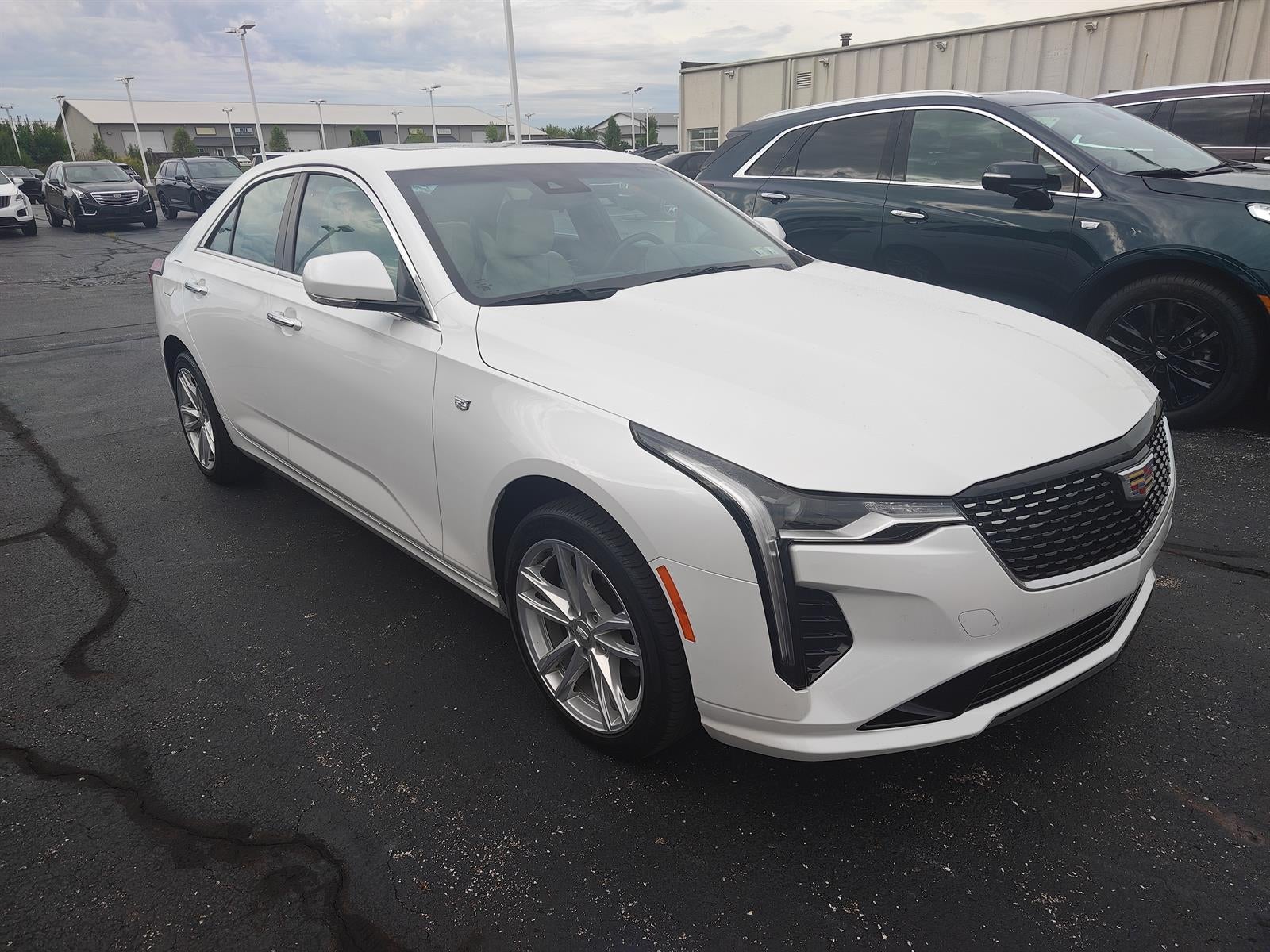 Crystal White Tricoat 2023 Cadillac CT4 Sedan All-Wheel Drive Automatic