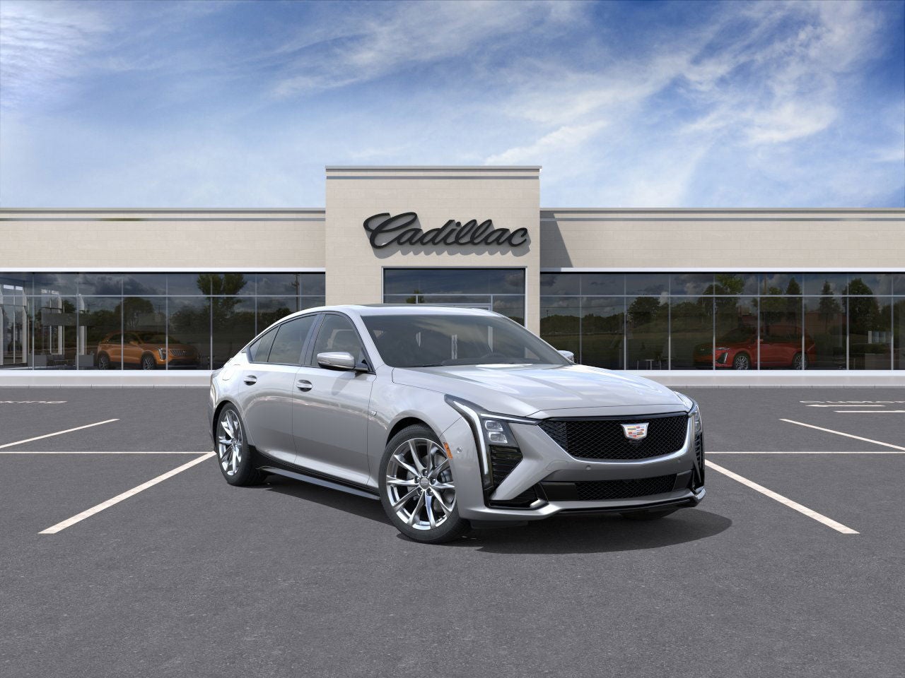 Argent Silver Metallic 2026 Cadillac CT5 Sedan All-Wheel Drive Automatic