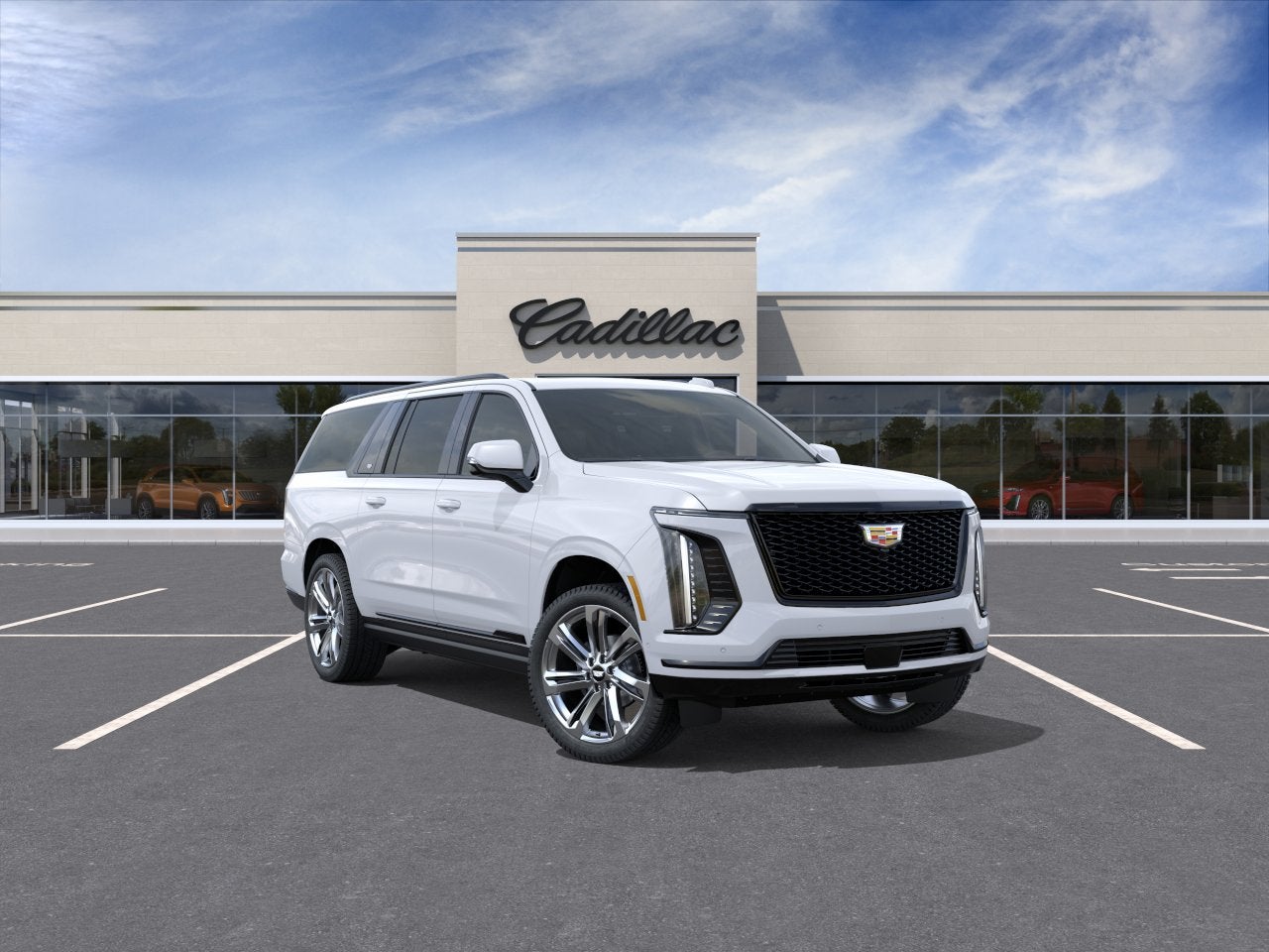 Vibrant White Tricoat 2026 Cadillac Escalade ESV SUV / Crossover Four-Wheel Drive Automatic