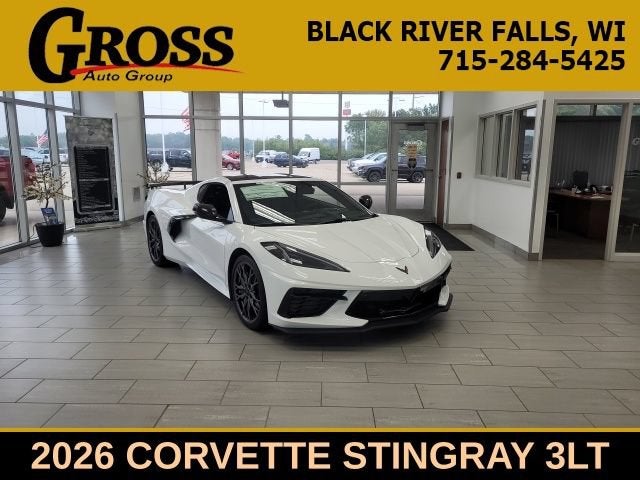 Arctic White 2026 Chevrolet Corvette Coupe Rear-Wheel Drive Automatic