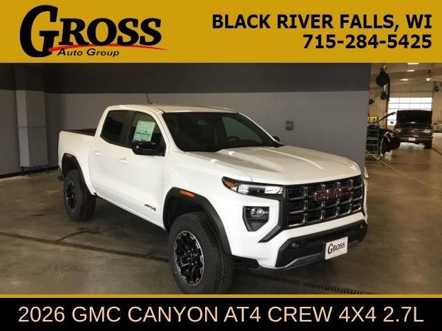Summit White 2026 GMC Canyon Pickup Truck Four-Wheel Drive Automatic