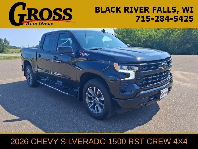 Black 2026 Chevrolet Silverado 1500 Pickup Truck Four-Wheel Drive Automatic