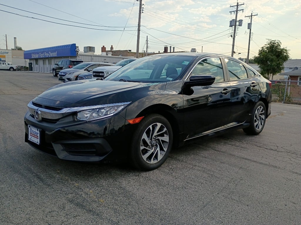 Crystal Black Pearl 2017 Honda Civic Sedan Front-Wheel Drive Continuously Variable Transmission