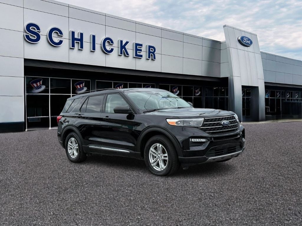 Agate Black Metallic 2021 Ford Explorer SUV / Crossover Rear-Wheel Drive 10-Speed Automatic
