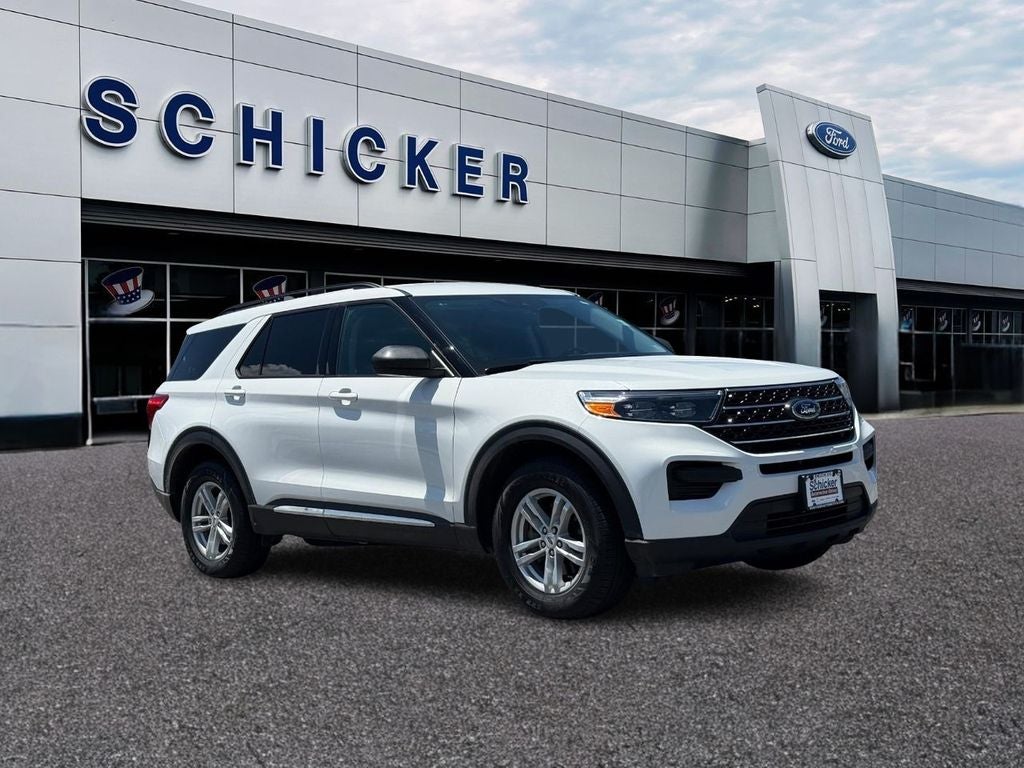 Star White Met Tri-Coat 2023 Ford Explorer SUV / Crossover All-Wheel Drive 10-Speed Automatic