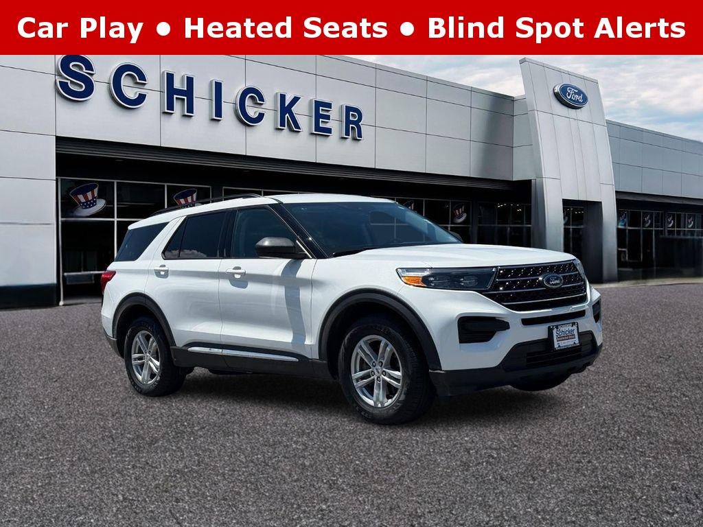Star White Met Tri-Coat 2023 Ford Explorer SUV / Crossover All-Wheel Drive 10-Speed Automatic
