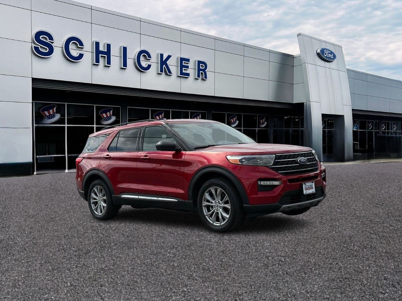 Rapid Red Metallic Tinted Clearcoat 2020 Ford Explorer SUV / Crossover All-Wheel Drive 10-Speed Automatic