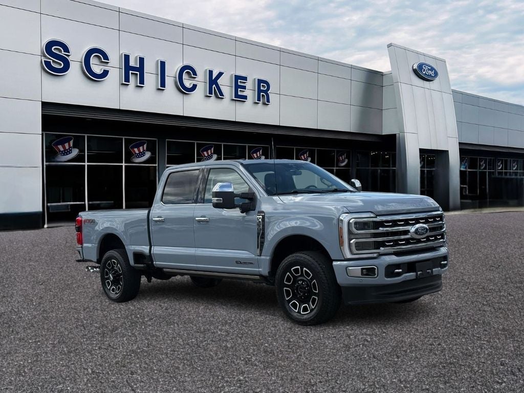 Glacier Gray Metallic Tricoat 2024 Ford F-350 Super Duty Pickup Truck Four-Wheel Drive 10-Speed Automatic