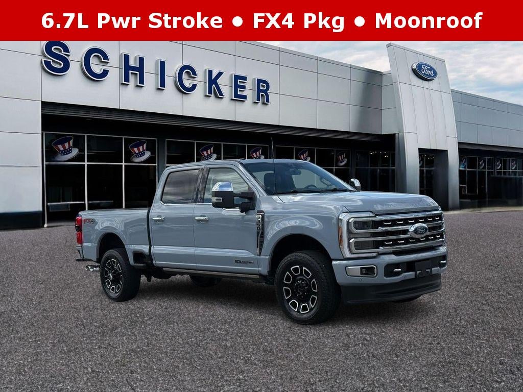 Glacier Gray Metallic Tricoat 2024 Ford F-350 Super Duty Pickup Truck Four-Wheel Drive 10-Speed Automatic