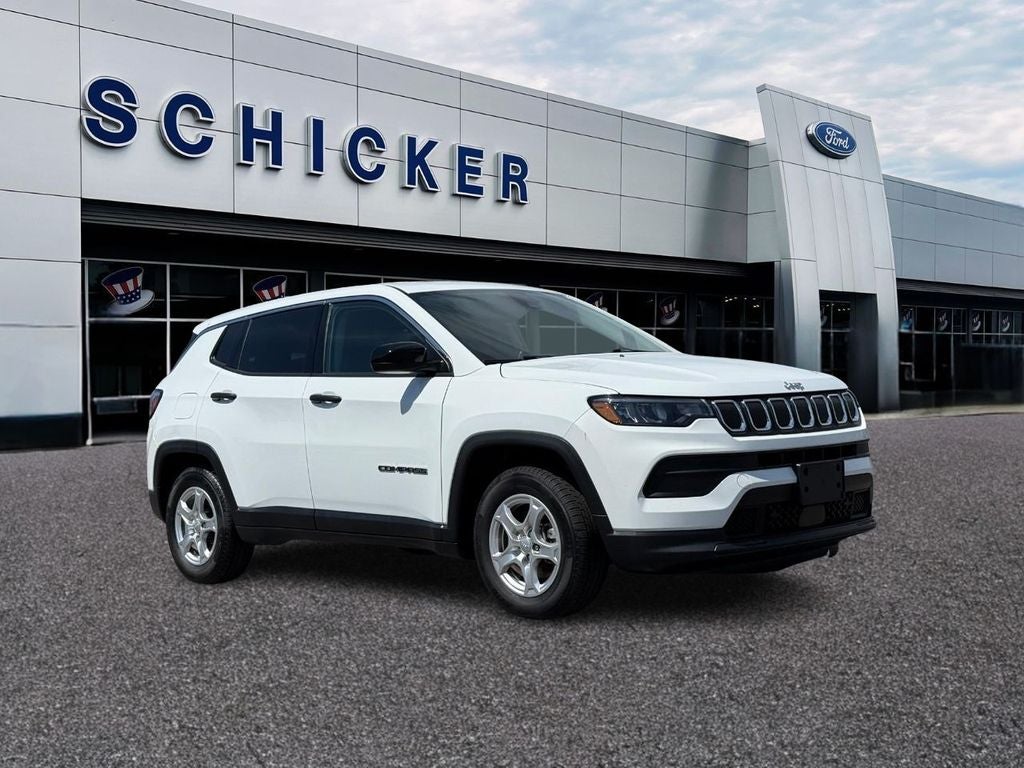 Bright White Clearcoat 2022 Jeep Compass SUV / Crossover Front-Wheel Drive 6-Speed Automatic