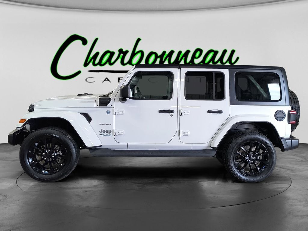 Used 2022 Bright White Clearcoat Jeep Unlimited Sahara 4x4 image 2