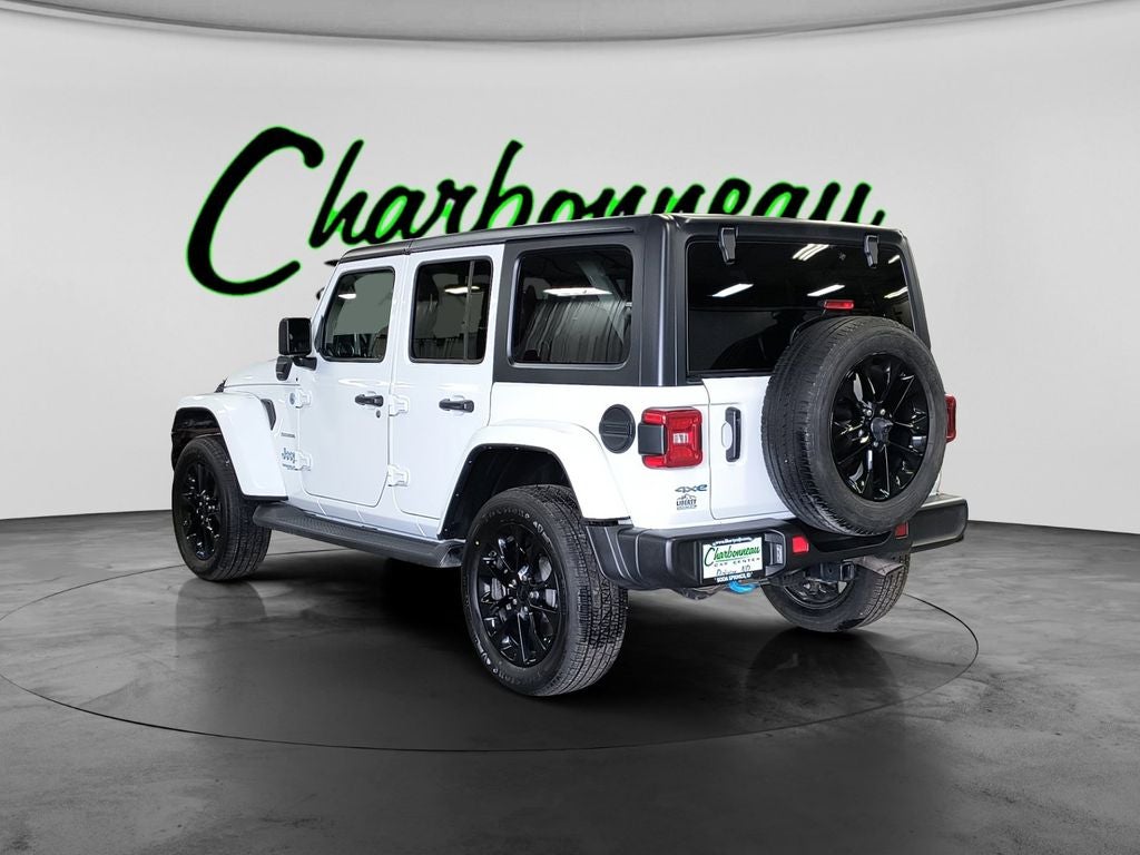 Used 2022 Bright White Clearcoat Jeep Unlimited Sahara 4x4 image 3
