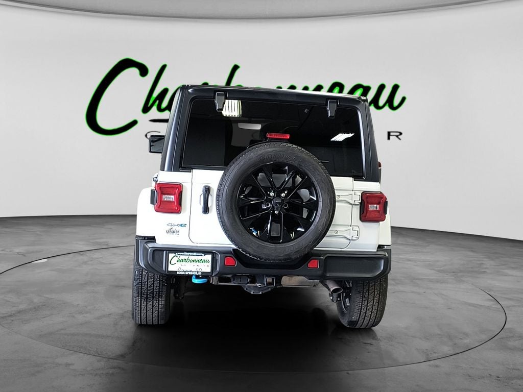 Used 2022 Bright White Clearcoat Jeep Unlimited Sahara 4x4 image 4