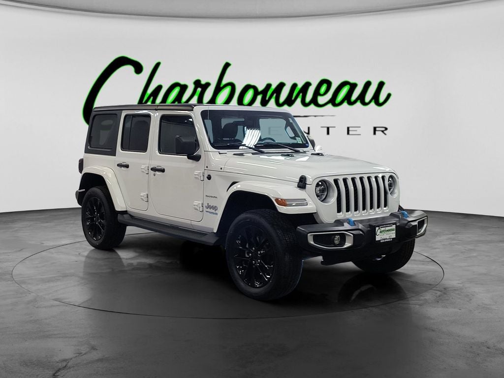 Used 2022 Bright White Clearcoat Jeep Unlimited Sahara 4x4 image 7
