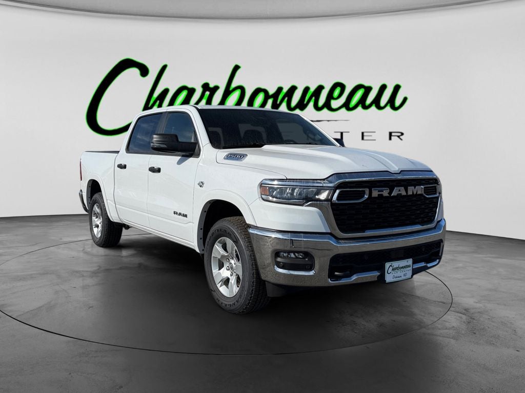 New 2026 Bright White Clear-Coat Exterior Paint RAM RAM 1500 BIG HORN CREW CAB 4X4 5