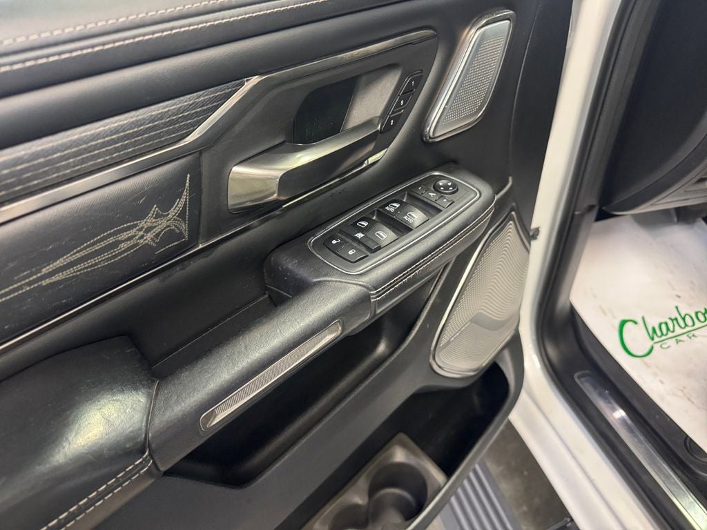 Used 2019 Ivory White Tri-Coat Pearlcoat RAM Limited Crew Cab 4x4 5