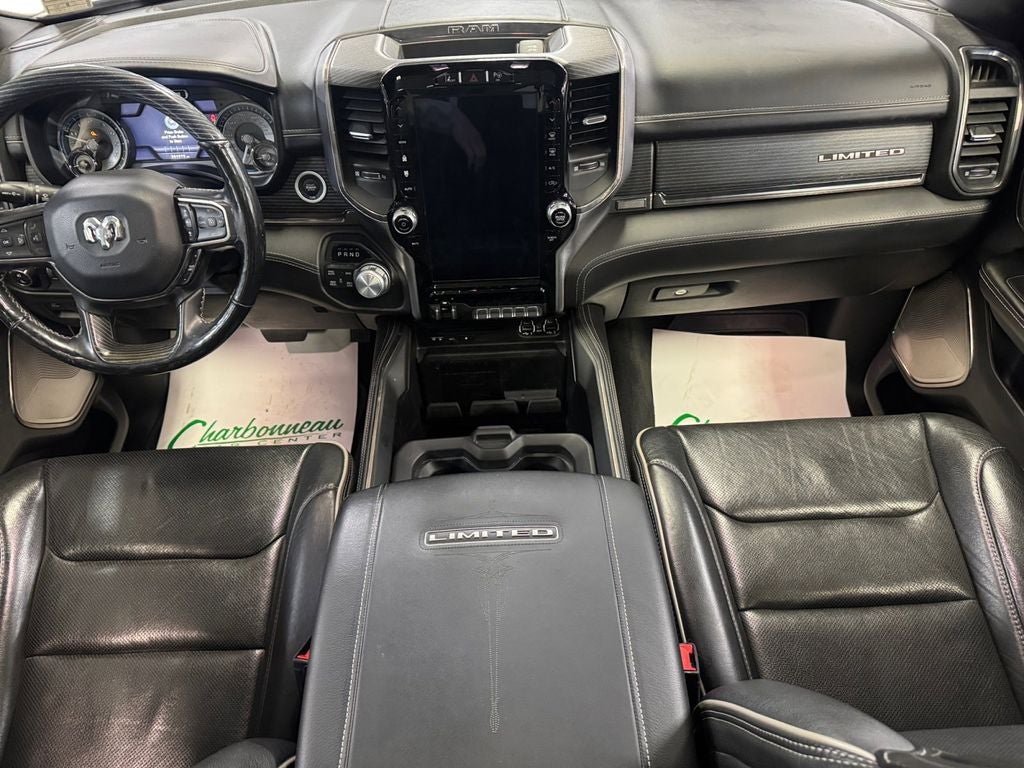 Used 2019 Ivory White Tri-Coat Pearlcoat RAM Limited Crew Cab 4x4 5