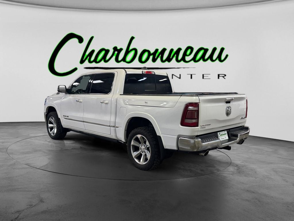 Used 2019 Ivory White Tri-Coat Pearlcoat RAM Limited Crew Cab 4x4 5