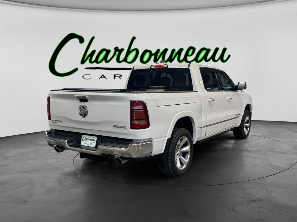 Used 2019 Ivory White Tri-Coat Pearlcoat RAM Limited Crew Cab 4x4 5