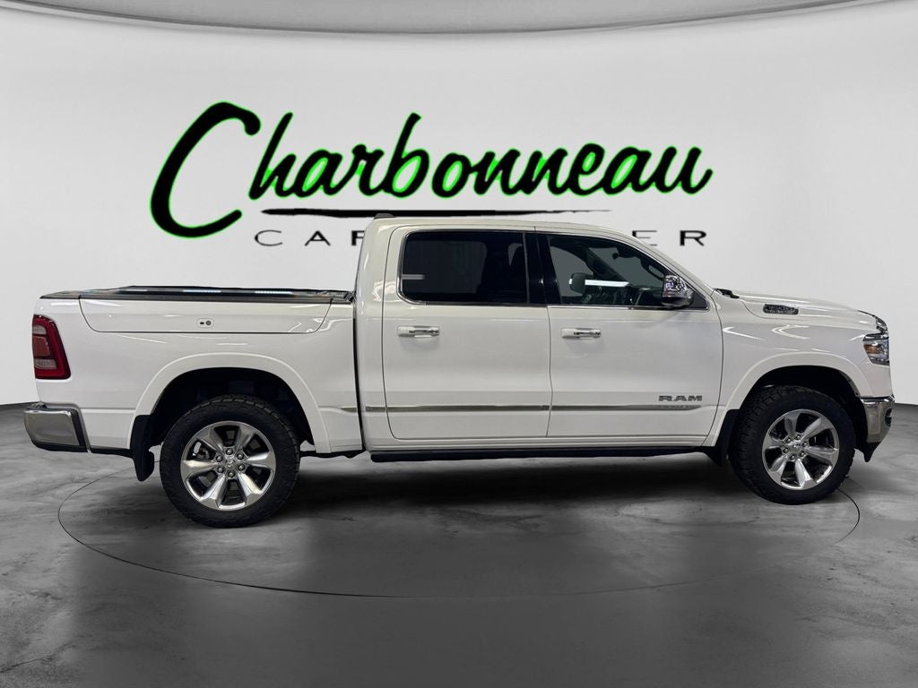 Used 2019 Ivory White Tri-Coat Pearlcoat RAM Limited Crew Cab 4x4 5