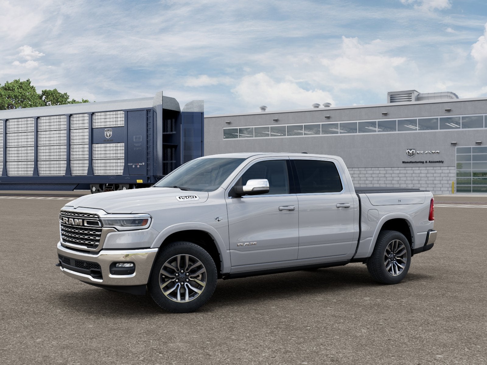 New 2026 Ivory White Tri-Coat Pearl-Coat Exterior Paint RAM RAM 1500 LIMITED LONGHORN CREW CAB 4X4 5