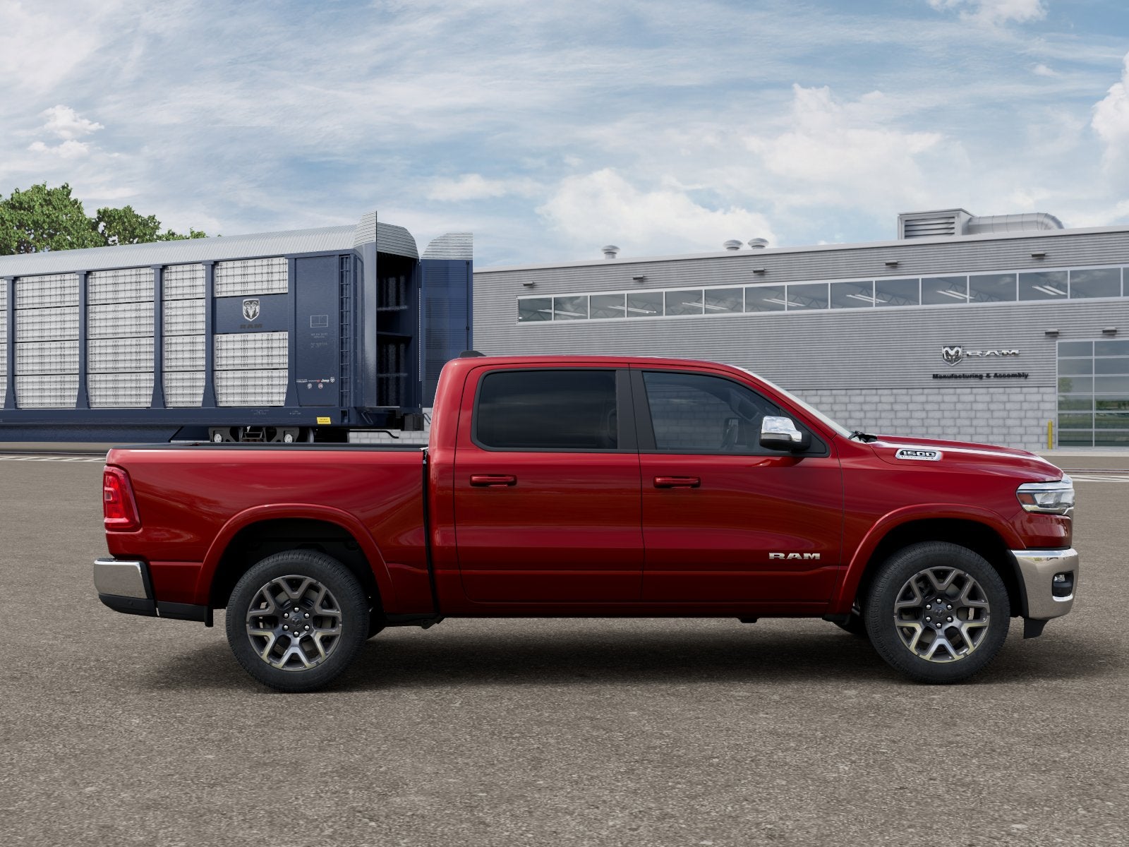 New 2026 Molten Red Pearl-Coat Exterior Paint RAM RAM 1500 LARAMIE CREW CAB 4X4 5