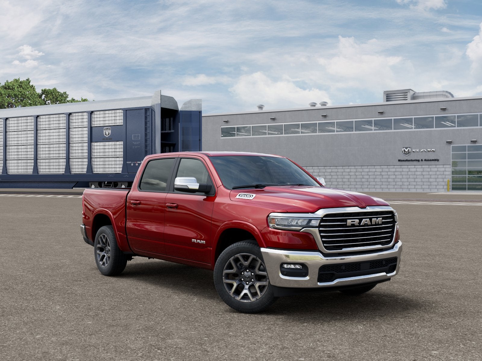 New 2026 Molten Red Pearl-Coat Exterior Paint RAM RAM 1500 LARAMIE CREW CAB 4X4 5