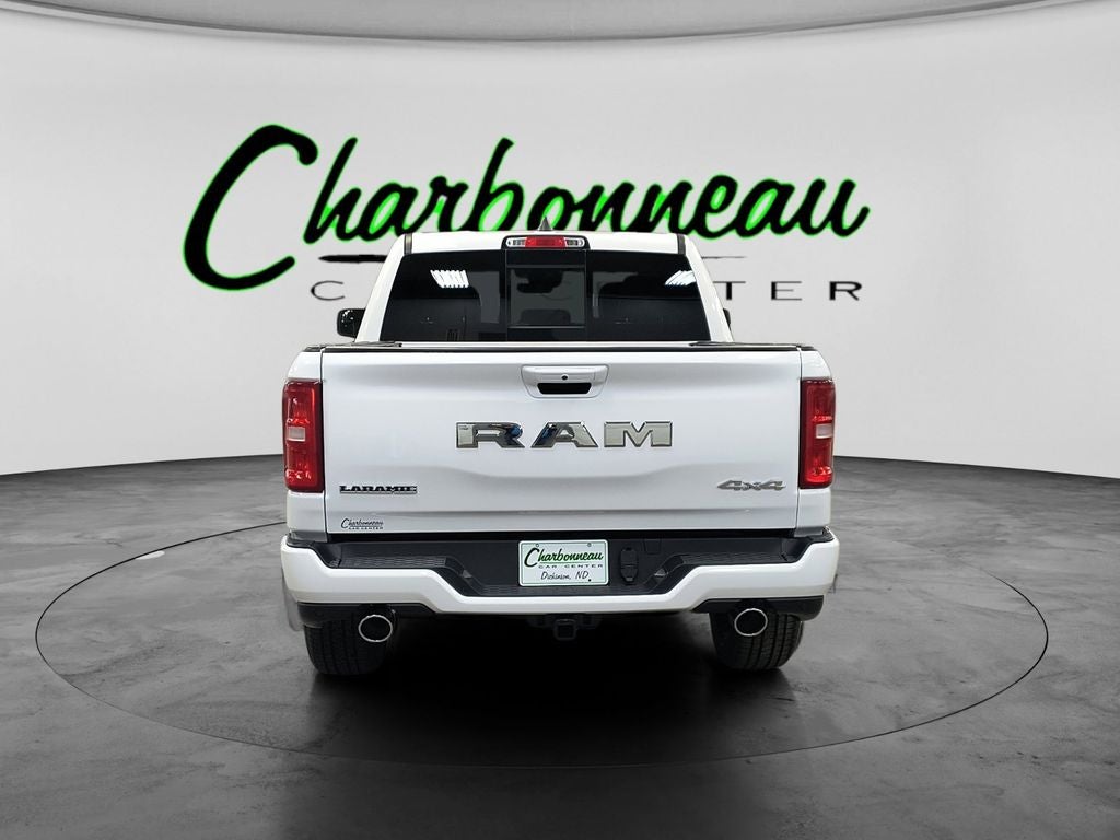 New 2026 Bright White Clear-Coat Exterior Paint RAM RAM 1500 LARAMIE CREW CAB 4X4 5