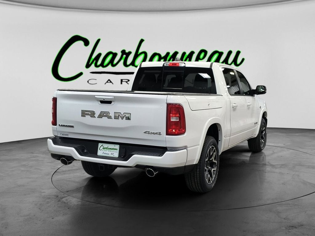 New 2026 Bright White Clear-Coat Exterior Paint RAM RAM 1500 LARAMIE CREW CAB 4X4 5
