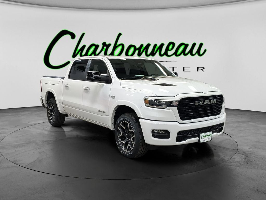 New 2026 Bright White Clear-Coat Exterior Paint RAM RAM 1500 LARAMIE CREW CAB 4X4 5