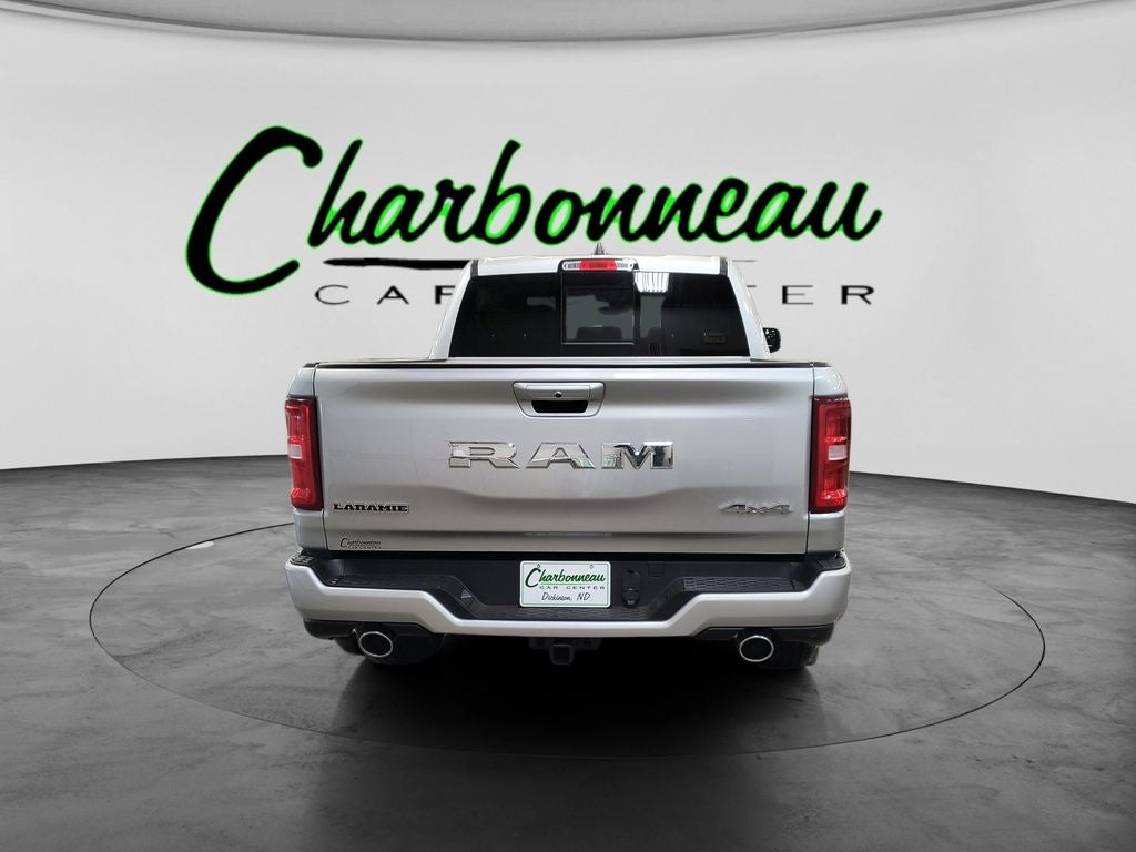 New 2026 Silver Zynith Exterior Paint RAM RAM 1500 LARAMIE CREW CAB 4X4 5