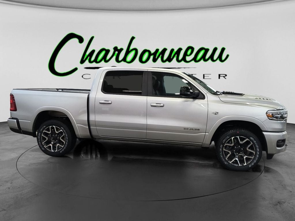 New 2026 Silver Zynith Exterior Paint RAM RAM 1500 LARAMIE CREW CAB 4X4 5