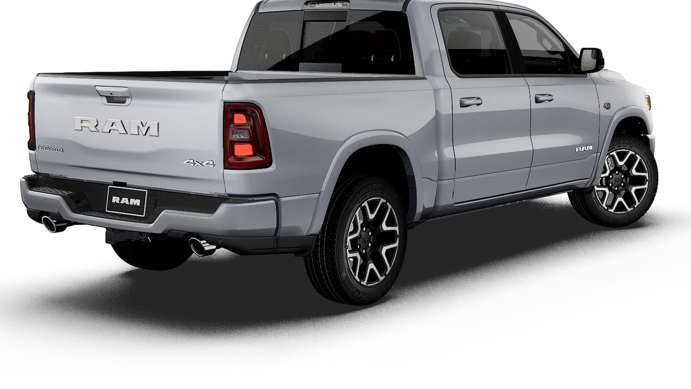 New 2027 Silver Zynith Exterior Paint RAM RAM 1500 LARAMIE CREW CAB 4X4 5