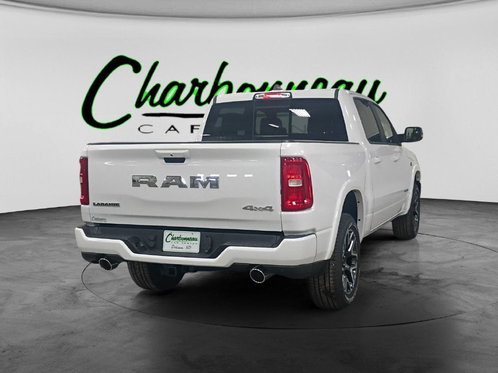 New 2027 Bright White Clear-Coat Exterior Paint RAM RAM 1500 LARAMIE CREW CAB 4X4 5