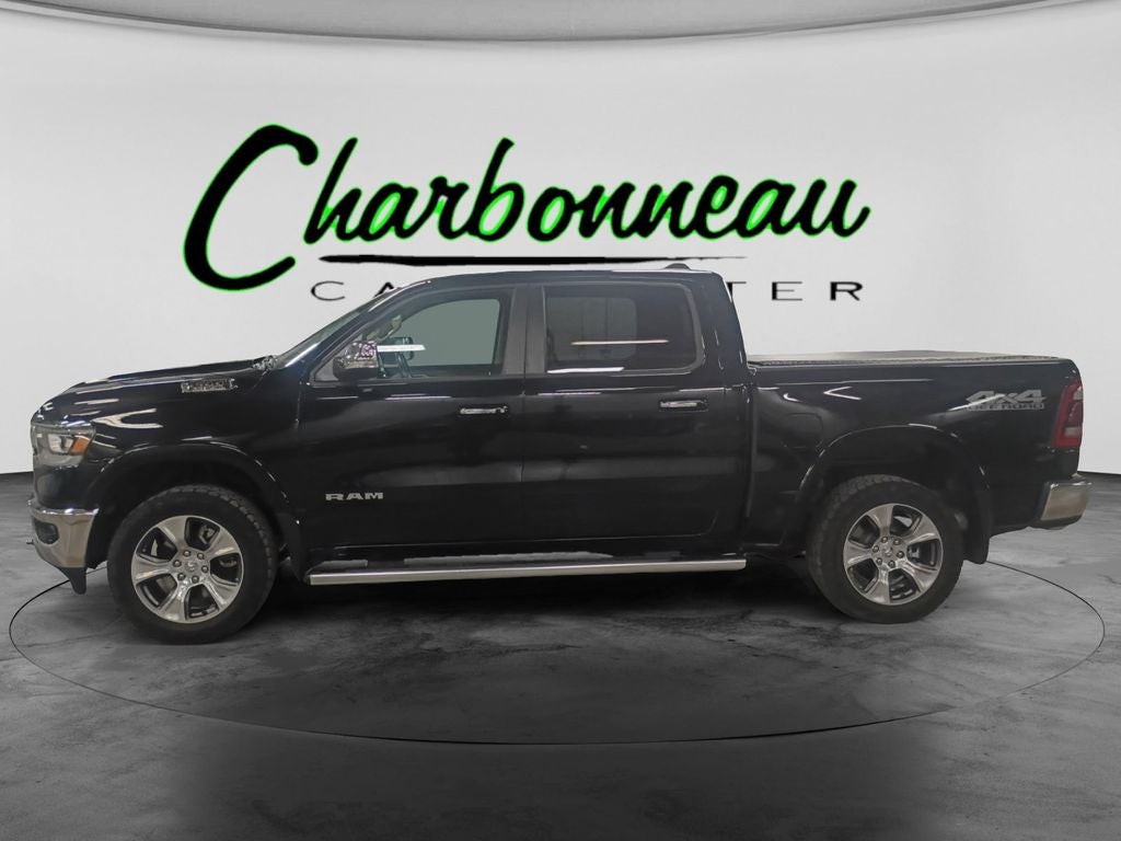 Used 2021 Diamond Black Crystal Pearlcoat RAM Laramie Crew Cab 4x4 5