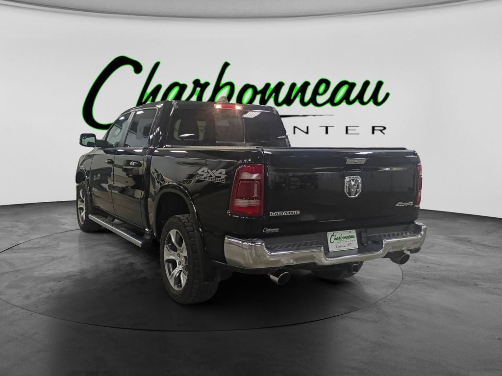 Used 2021 Diamond Black Crystal Pearlcoat RAM Laramie Crew Cab 4x4 5