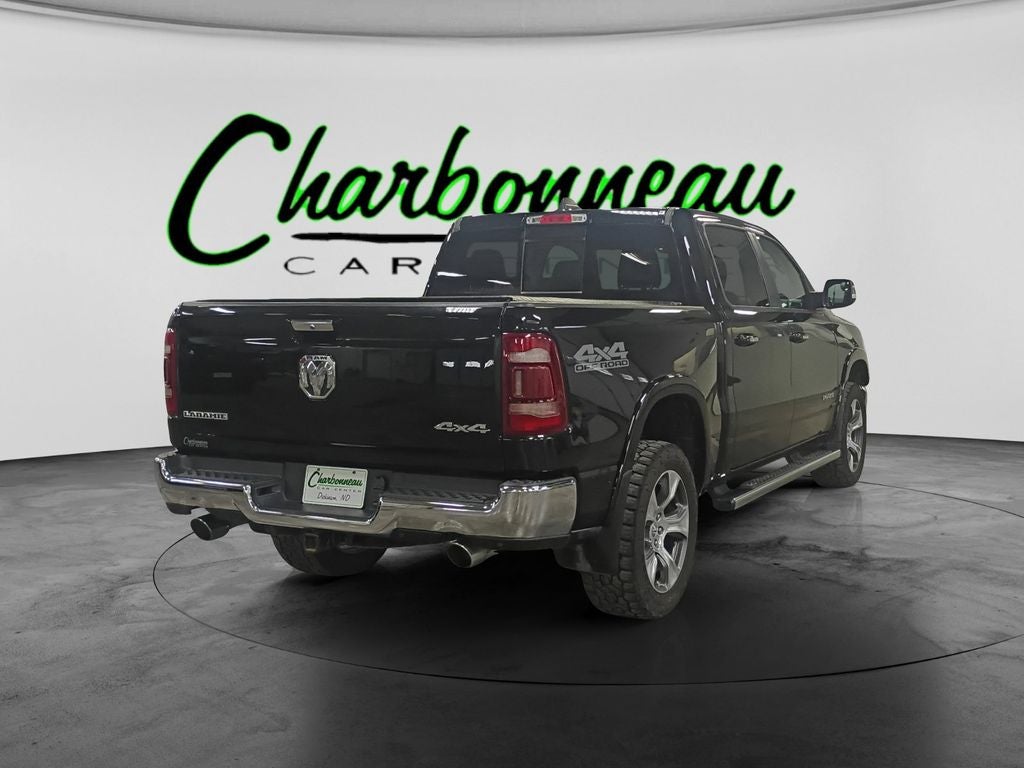 Used 2021 Diamond Black Crystal Pearlcoat RAM Laramie Crew Cab 4x4 5