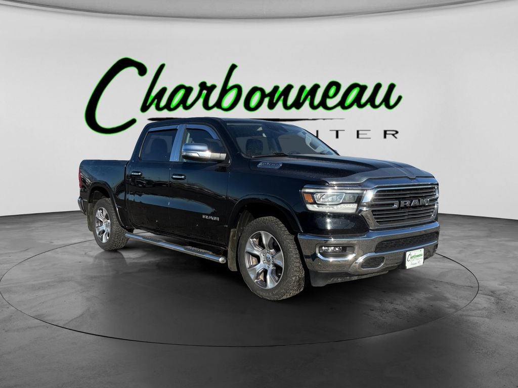 Used 2022 Diamond Black Crystal Pearlcoat RAM Laramie Crew Cab 4x4 5