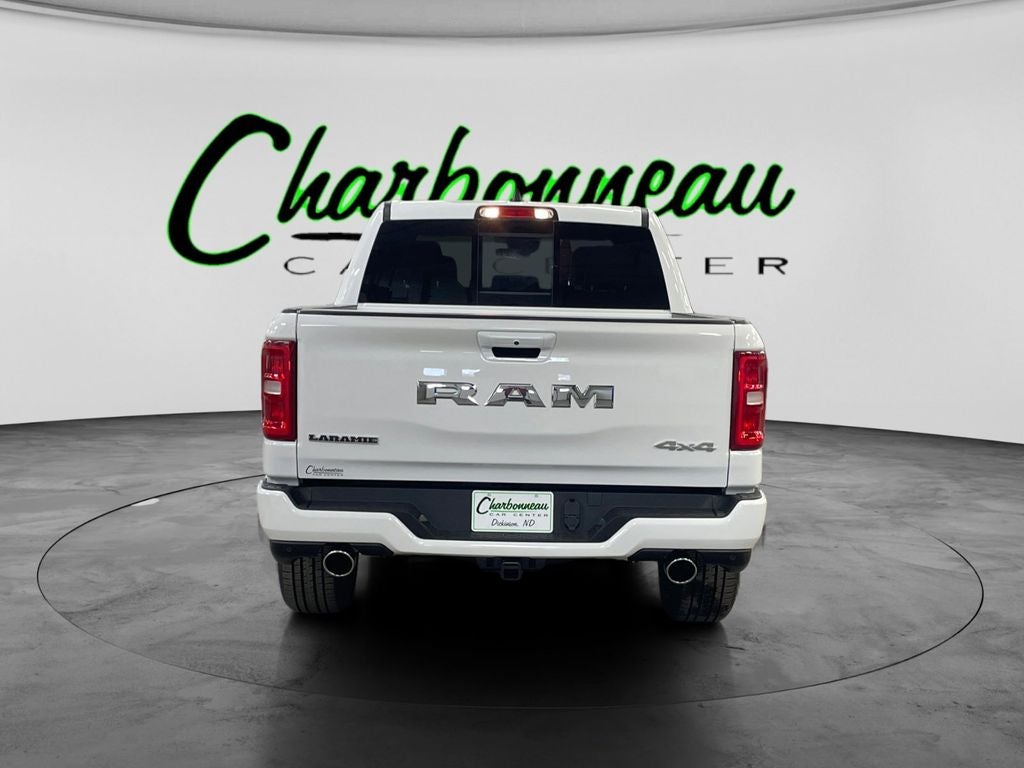 New 2026 Bright White Clear-Coat Exterior Paint RAM RAM 1500 LARAMIE CREW CAB 4X4 5