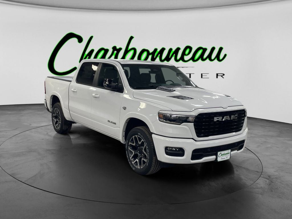 New 2026 Bright White Clear-Coat Exterior Paint RAM RAM 1500 LARAMIE CREW CAB 4X4 5