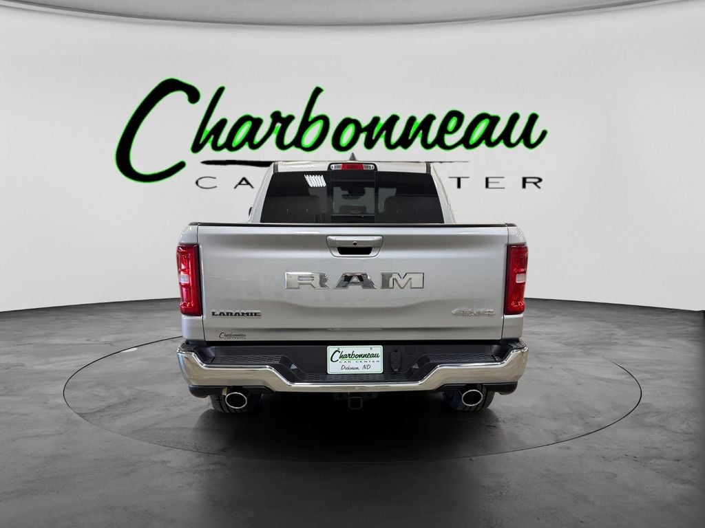 New 2026 Silver Zynith Exterior Paint RAM RAM 1500 LARAMIE CREW CAB 4X4 5