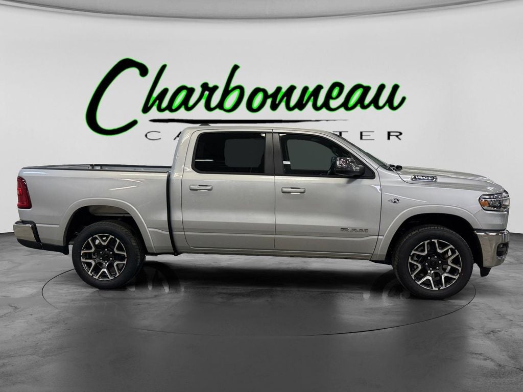 New 2026 Silver Zynith Exterior Paint RAM RAM 1500 LARAMIE CREW CAB 4X4 5