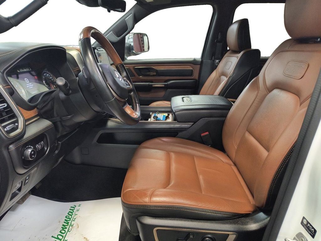 Used 2022 Ivory White Tri-Coat Pearlcoat RAM Limited Longhorn Crew Cab 4x4 5