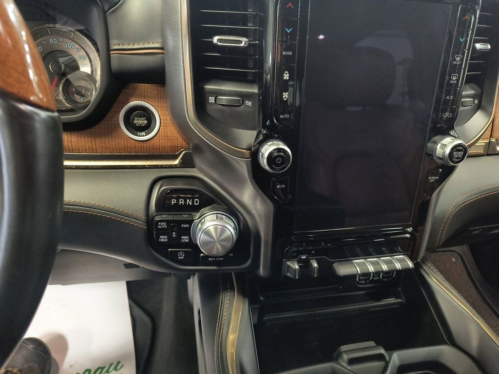 Used 2022 Ivory White Tri-Coat Pearlcoat RAM Limited Longhorn Crew Cab 4x4 5