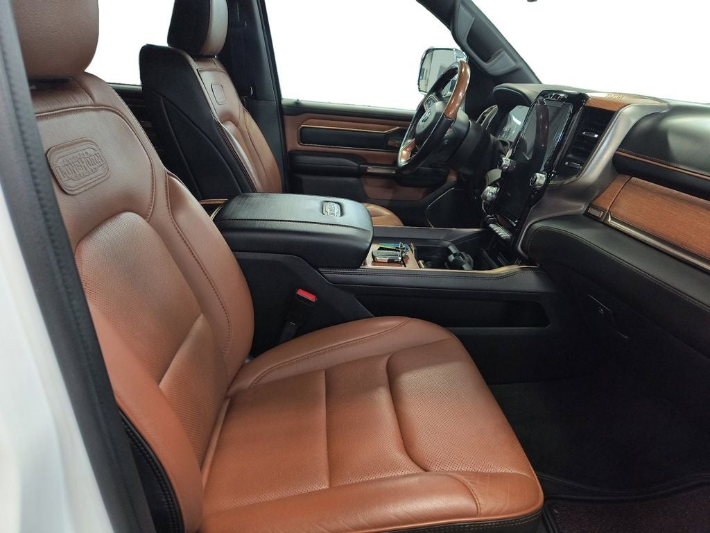 Used 2022 Ivory White Tri-Coat Pearlcoat RAM Limited Longhorn Crew Cab 4x4 5