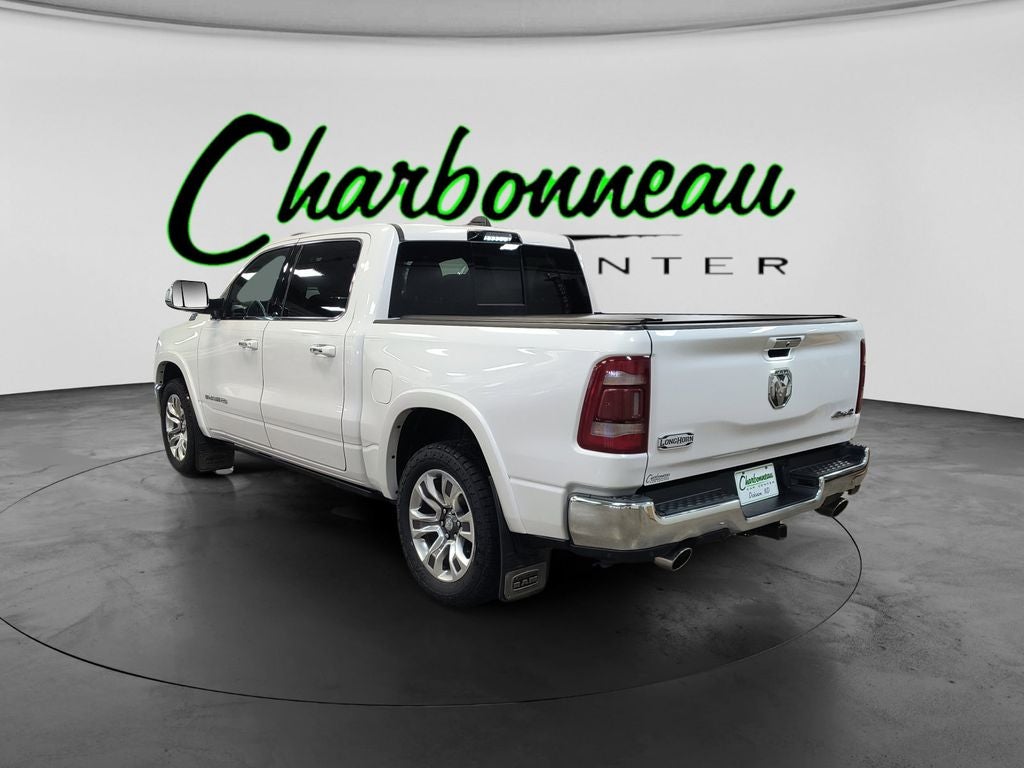 Used 2022 Ivory White Tri-Coat Pearlcoat RAM Limited Longhorn Crew Cab 4x4 5