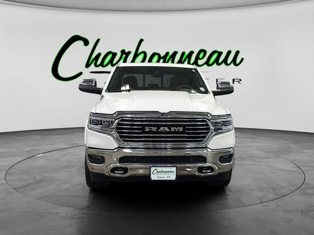 Used 2022 Ivory White Tri-Coat Pearlcoat RAM Limited Longhorn Crew Cab 4x4 5