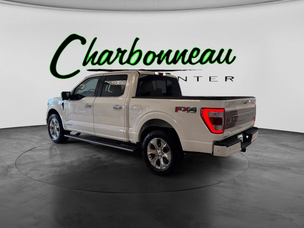 Used 2021 Star White Metallic Tri-Coat Ford Platinum image 3
